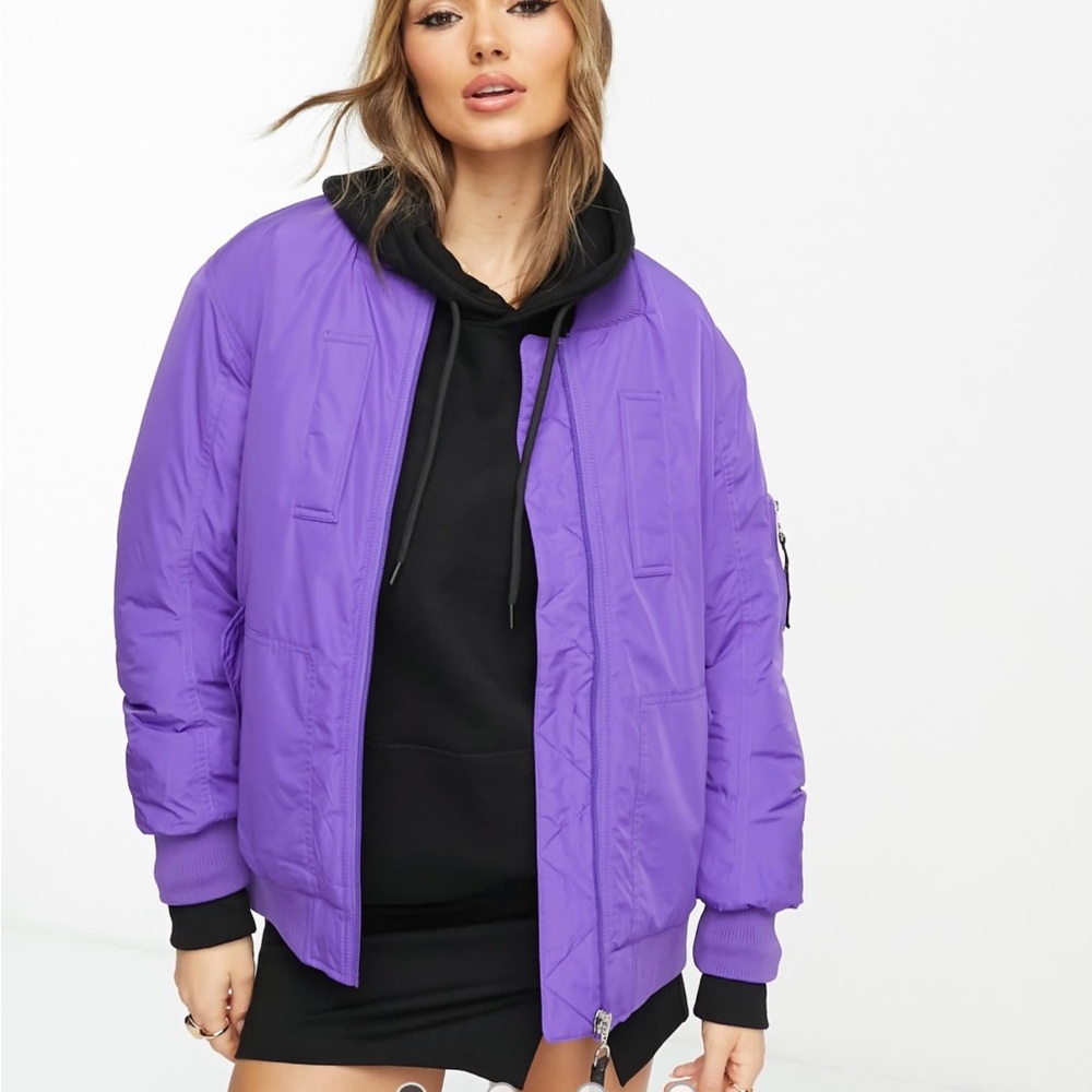 River Island Vibrant Purple Bomber Jacket